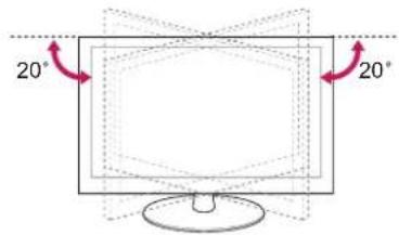 LG 32LS359T - Justering af tv'ets vinkel, så det passer til din position - 1