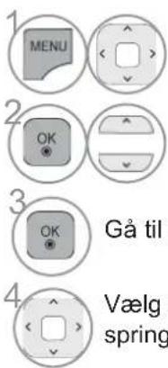 1 MENU 2 OK 3 OK Gå til 4 Vælg spring