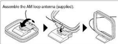Assemble the AM loop antenna (supplied)