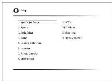 1. Input/Output Design 2. Sounder 3. Audio Adjust 4. Source 5. Linear Mode Phase 6. Network 7. Rotor Mode Control 8. Micro-convex