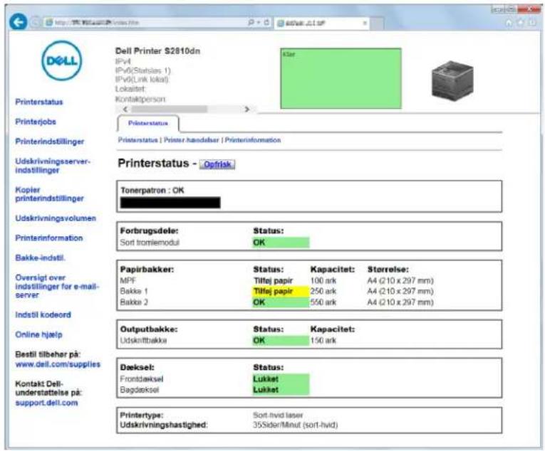 DELL S2810DN - Genkonfigurering af de trådløse indstillinger ved brug af Dell Printer Configuration Web Tool - 2