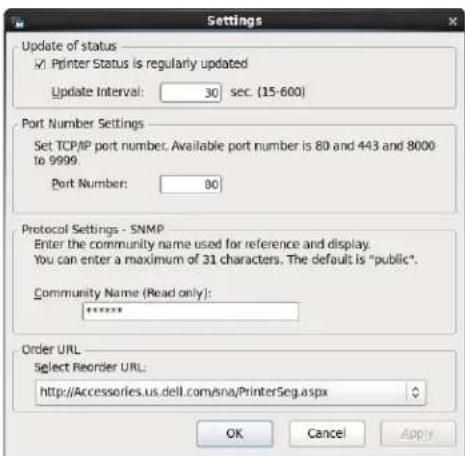 DELL S2810DN - Indstillinger-vindue (Settings Window) - 1