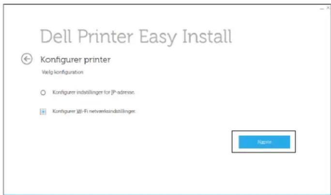 DELL S2810DN - Genkonfigurering af de trådløse indstillinger ved brug af Dell Printer Easy Install - 1