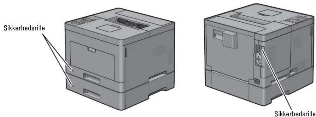 DELL S2810DN - Tyverisikring af printeren - 1