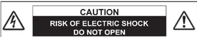 CAUTION RISK OF ELECTRIC SHOCK DO NOT OPEN