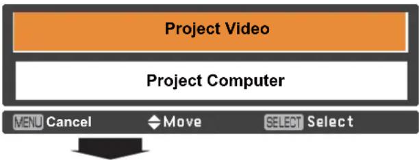 SANYO PLC-XW300 - Video / PC selection window - 1