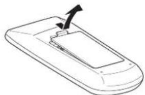 SANYO PLC-XW300 - Remote Control Battery Installation - 1