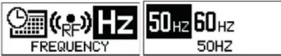 RF Hz FREQUENCY 50Hz 60Hz 50HZ