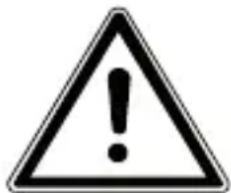Warning sign with exclamation mark inside a triangle
