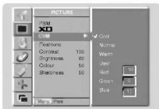 LG MZ-42PM13 - Regulering af Automatisk farvekontrol - 1