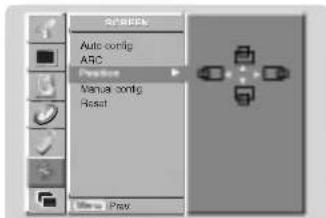SCREEN Auto config ARC Format Manual config Reset Move Prev
