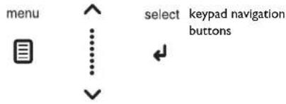 menu select keypad navigation buttons