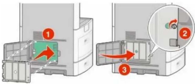 DELL 5535DN - Installation af et flashhukommelses- eller firmwarekort - 20