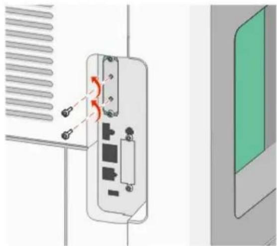 DELL 5535DN - Installation af et flashhukommelses- eller firmwarekort - 10