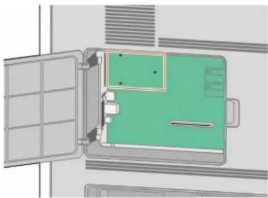 DELL 5535DN - Installation af et flashhukommelses- eller firmwarekort - 8