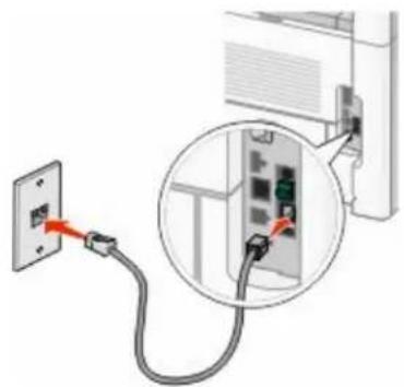 DELL 5535DN - Tilslutning af en telefonsvarer - 1