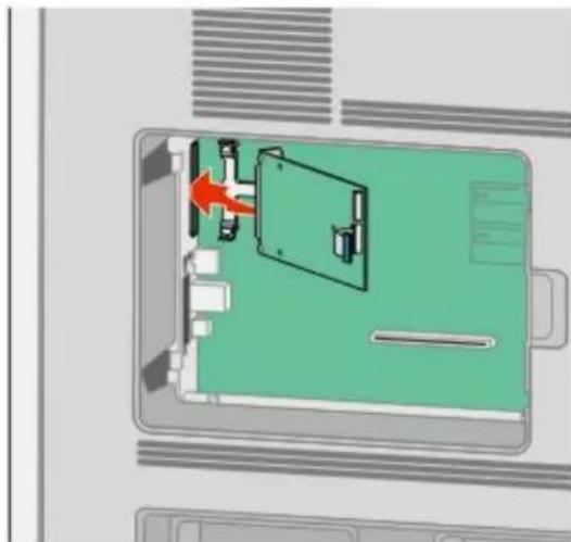 DELL 5535DN - Installation af et flashhukommelses- eller firmwarekort - 15