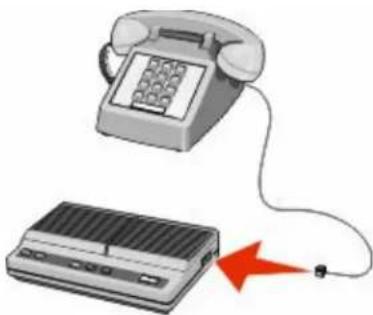 DELL 5535DN - Tilslutning af en telefonsvarer - 3