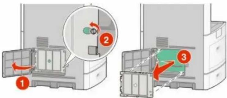 DELL 5535DN - Installation af et flashhukommelses- eller firmwarekort - 7