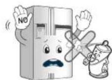 LG GC-P207GSRV - Do not use the combustible spray near the refrigerator. - 1