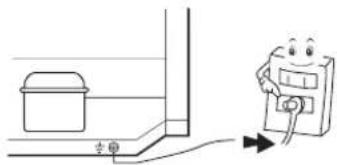 Diagram showing a toilet and a cartoon-style device with Chinese label '充电' (charge) and directional arrow