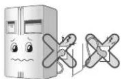 LG GS65SPP1 - Do not allow the power plug to face upward or to be squeezed at the back of the refrigerator. - 1