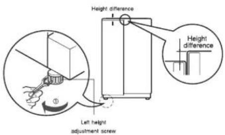 LG GS65SPP1 - Height adjustment - 1