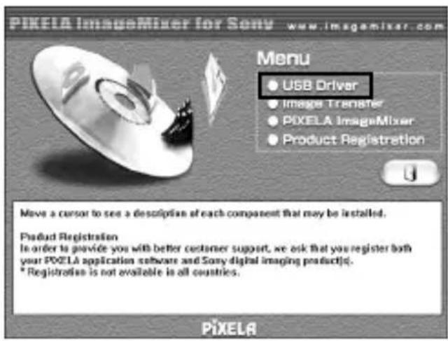 SONY MSAC-US70 - Haga clic en "USB Driver" en la pantalla. - 1