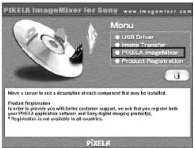 SONY MSAC-US70 - 點擊螢幕上的“PI XELA ImageMi xer”。 - 1