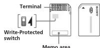 SONY MRW68E-D1 - Notes on using "Memory Stick Duo/Memory Stick PRO Duo" - 1