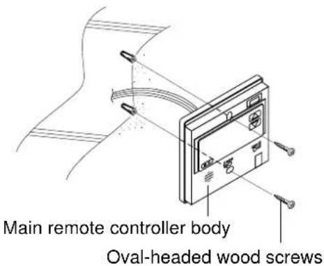 Main remote controller body Oval-headed wood screws
