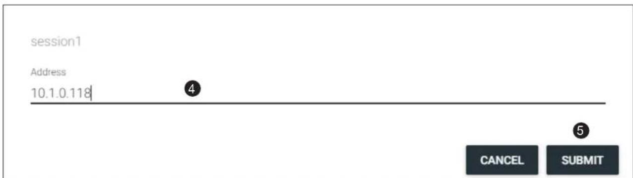 session1 Address 10.1.0.118 4 CANCEL SUBMIT