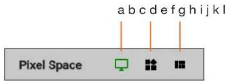 a b c d e f g h i j k l Pixel Space