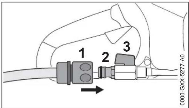 STIHL TSA 230 - Anslutning till vattenledningen - 1