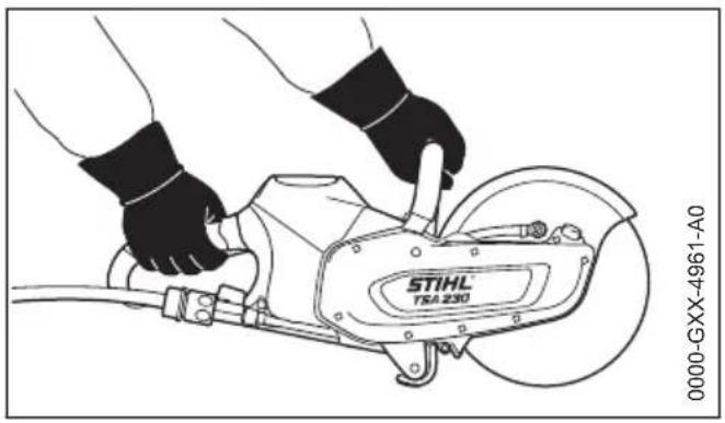 STIHL TSA 230 - По време на работа - 1