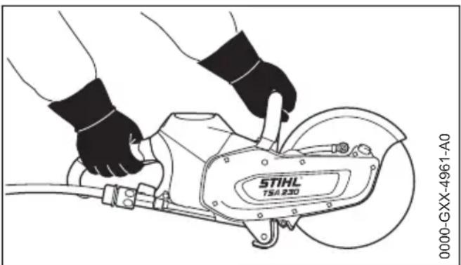 STIHL TSA 230 - Durante o trabalho - 1