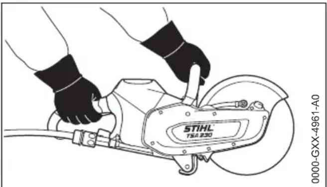 STIHL TSA 230 - Während der Arbeit - 1