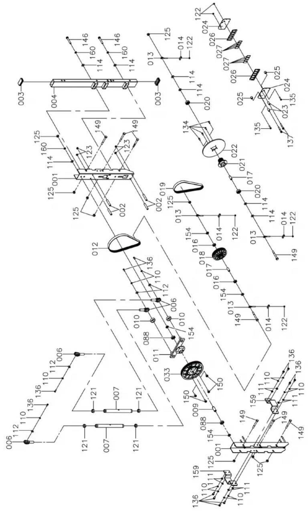 Technical schematic diagram with numbered components and dimension annotations, likely from an engineering or mechanical drawing.