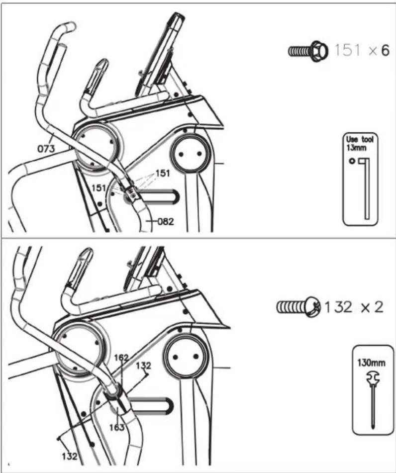 073 151 151 082 151 × 6 Use tool 13mm 132 × 2 130mm