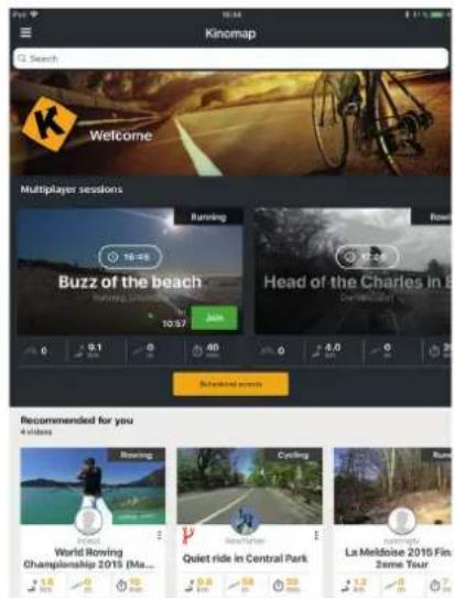 Kinomap Search K Welcome Multiplayer sessions Running 16:45 Buzz of the beach Head of the Charles in B World Rowing Championship 2015 (Ma... Quiet ride in Central Park La Meldoise 2015 Fin Some Tour Recommended for you 4 videos