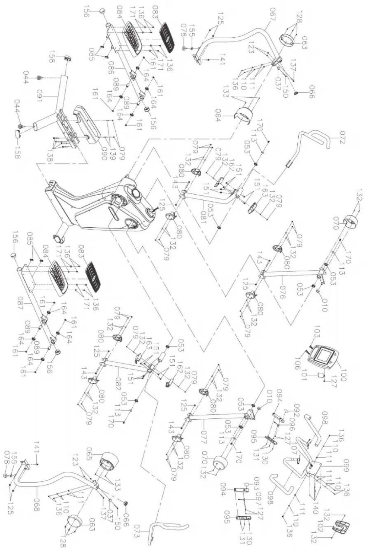 Technical schematic diagram with numbered components and dimension annotations for mechanical or electrical assembly.