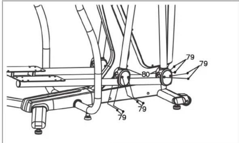Technical diagram of a mechanical assembly with numbered components and labeled parts