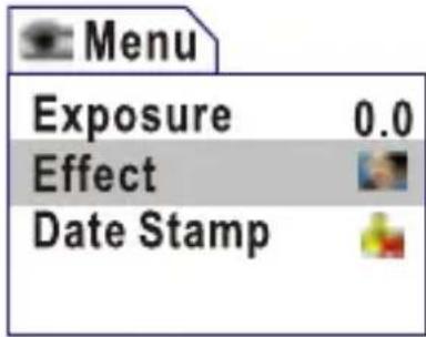 Menu Exposure 0.0 Effect Date Stamp
