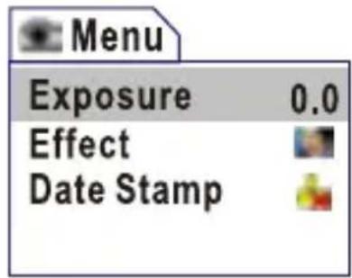 Menu Exposure 0.0 Effect Date Stamp