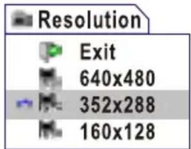Resolution Exit 640x480 352x288 160x128