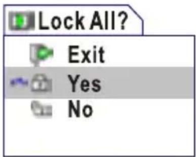 Lock All? Exit Yes No