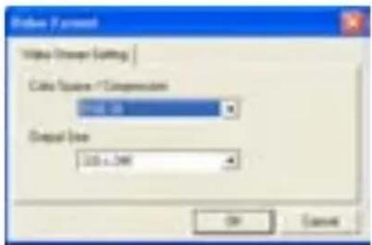 Video Frame Settings Video Frame Setting Cable Space / Compressor 100.00 Output Size 100 x 2499 OK Cancel