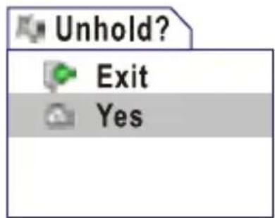 Unhold? Exit Yes