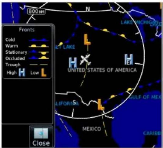 800 NH Fronts Cold Warm Stationary Occluded Trough High Low LAKE MICHIGLEY UNITED STATES OF AMERICA GULF OF MEXICO MEXICO CLOSE
