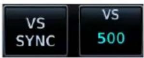 GARMIN EIS TXi - Selected Vertical Speed - 1